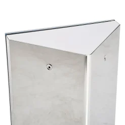 Homcom Armoire miroir salle de bain armoire de toilette murale meuble d'angle 2 étagères dim. 30L x 18,4l x 60H cm acier inox.* Armoire De Toilette