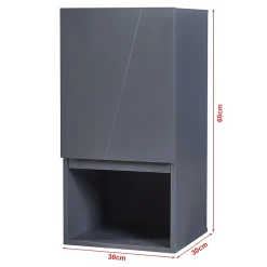 [En.Casa] Armoire murale de salle de bain Overath 60 x 30 x 30 cm gris en.casa* Armoire De Toilette