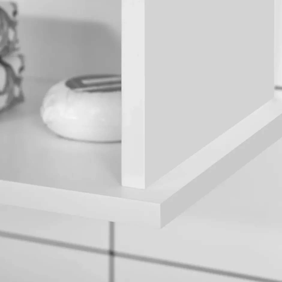 kleankin Armoire murale de salle de bain 2 portes - étagère, niche - dim. 60 x 20 x 70 cm - blanc