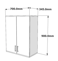 Pier Import Armoire murale de salle de bains blanche 2 portes MARFA