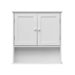 Mobili Rebecca Armoire Murale de Salle de Bains MDF Blanc 2 Portes et 1 étagère Rebecca Mobili* Armoire De Salle De Bains|Meuble De Salle De Bains Faible Profondeur