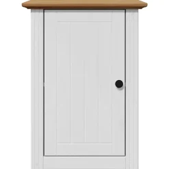 Vidaxl Armoire murale de salle de bain BODO blanc et marron 44x30x60cm* Meuble Wc