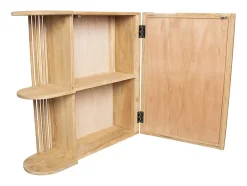 Vente-unique Armoire murale de salle de bain en teck avec miroir et niches - Coloris naturel - CIMAHI* Armoire De Toilette