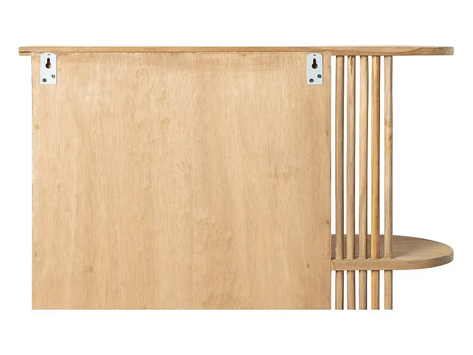 Vente-unique Armoire murale de salle de bain en teck avec miroir et niches - Coloris naturel - CIMAHI* Armoire De Toilette