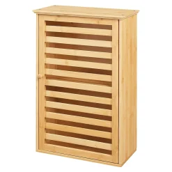 [En.Casa] Armoire murale de salle de bain Järfälla bambou 55 x 37 x 16 cm naturel en.casa* Armoire De Salle De Bains|Meuble De Salle De Bains Faible Profondeur