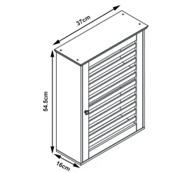 [En.Casa] Armoire murale de salle de bain Järfälla bambou 55 x 37 x 16 cm naturel en.casa* Armoire De Salle De Bains|Meuble De Salle De Bains Faible Profondeur