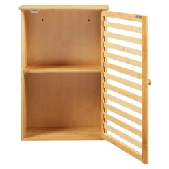 [En.Casa] Armoire murale de salle de bain Järfälla bambou 55 x 37 x 16 cm naturel en.casa* Armoire De Salle De Bains|Meuble De Salle De Bains Faible Profondeur