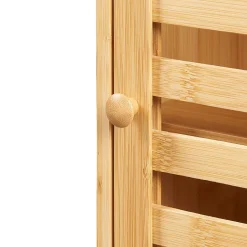 [En.Casa] Armoire murale de salle de bain Järfälla bambou 55 x 37 x 16 cm naturel en.casa* Armoire De Salle De Bains|Meuble De Salle De Bains Faible Profondeur