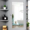 Giantex Armoire Murale pour Salle de Bain 10 Etageres avec Miroir Plusieurs Tablettes de Differentes Tailles 65 x 17 x 63CM Gris* Meuble De Salle De Bains Faible Profondeur|Armoire De Salle De Bains