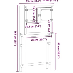 Vidaxl Armoire pour machine à laver salle de bain Corona pin massif
