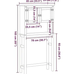 Vidaxl Armoire pour machine à laver salle de bain Corona pin massif