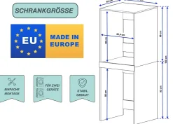 Raumhirsch Furniture Armoire pour machine à laver et sèche-linge RAUMHIRSCH Meuble compact pour laverie