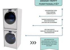 Raumhirsch Furniture Armoire pour machine à laver et sèche-linge RAUMHIRSCH Meuble compact pour laverie