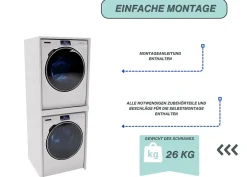Raumhirsch Furniture Armoire pour machine à laver et sèche-linge RAUMHIRSCH Meuble compact pour laverie