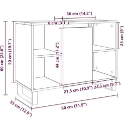 Vidaxl Armoire salle de bain chêne sonoma 80x33x60cm bois d'ingénierie