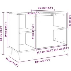 Vidaxl Armoire salle de bain chêne sonoma 80x33x60cm bois d'ingénierie