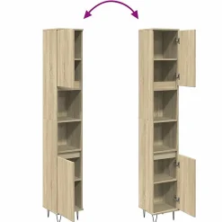 Vidaxl Armoire salle de bain chêne sonoma 30x30x190 cm* Meuble Wc