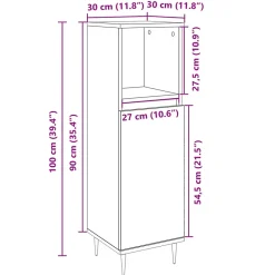 Vidaxl Armoire salle de bain chêne sonoma 30x30x100 cm* Meuble Wc