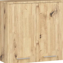 Akord Furniture Factory Armoire salle de bains AKORD FIN accr. au mur Chêne Artisan 60 cm 2 portes façade Chêne Artisan 2 étagères 60x22,5x60 cm* Armoire De Salle De Bains