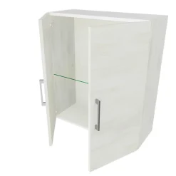 Kiamami Valentina Armoire Suspendue À Deux Portes En Chêne Blanc Effet Bois* Armoire De Salle De Bains