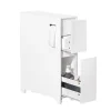Sobuy Armoire Toilettes Compact, Meuble de Rangement Salle de Bain, BZR111-W,