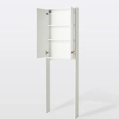 GoodHome Armoire WC Ladoga blanc L. 60 x H. 190 x P. 15 cm
