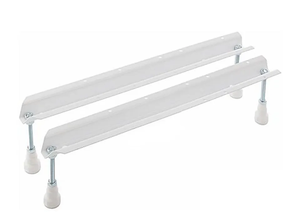 Ravak Avocado Ensemble Baignoire d'angle gain de place, orientation gauche 150 x 75 cm en acrylique, Blanc + Tablier 150 cm + Pieds