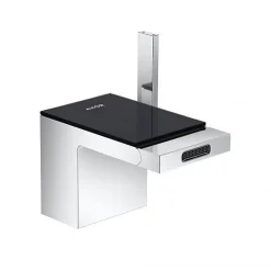 Axor MyEdition- Mitigeur monocommande bidet, avec garniture de vidage chrome/verre noir (47210600)* Robinet De Bidet