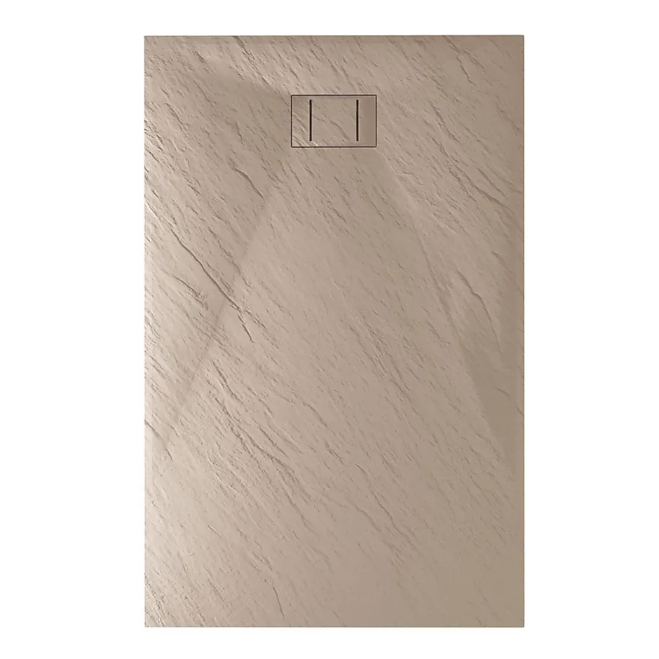 Bac à douche 70x120x2,6 CM Rectangulaire Tortourelle Effet Pierre mod. Blend* Receveur De Douche