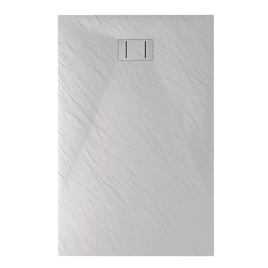 Bac à douche 90x130x2,6 CM Rectangulaire Blanc Effet Pierre mod. Blend