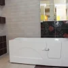Azura Home Design Baignoire à porte EULALIE - 140cm* Baignoire À Porte