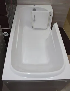 Azura Home Design Baignoire à porte EULALIE - 140cm* Baignoire À Porte