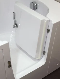 Azura Home Design Baignoire à porte EULALIE - 140cm* Baignoire À Porte
