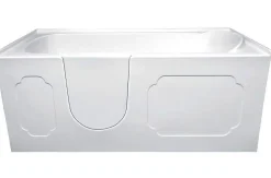 Azura Home Design Baignoire à porte KASTRAKI 151x75x61 cm droit ou gauche - gauche