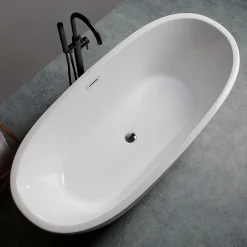 Kiamami Valentina Baignoire Acrylique Autoportante Cassiopea Blanc* Baignoire Îlot