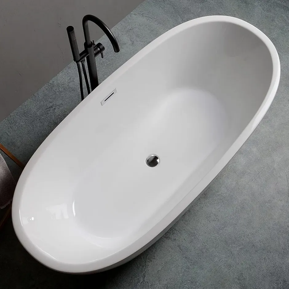 Kiamami Valentina Baignoire Acrylique Autoportante Cassiopea Blanc* Baignoire Îlot