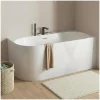 Mob-In Baignoire acrylique Lucite FORMA semi-îlot blanche 170cm - Angle droit