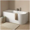 Mob-In Baignoire acrylique Lucite FORMA semi-îlot blanche 170cm - Angle gauche* Baignoire Îlot