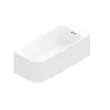 GoodHome Baignoire adossée pour angle droit 170x75 cm Oguta blanc