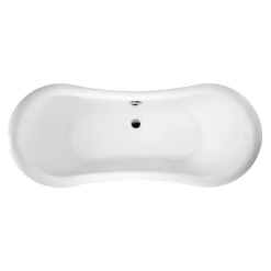 Rogier & Mothes Baignoire ancienne retro sur pieds DARLINGTON Blanche 175 cm Pieds d'Aigle Cuivre rouge vieilli