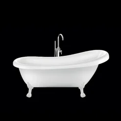 Rogier & Mothes Baignoire ancienne retro sur pieds RICHMOND Blanche 155 cm Pieds de Lion Blancs