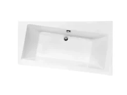 Azura Home Design Baignoire angle droit ZIANIGI avec tablier - 150cm