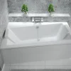 Besco Baignoire asymétrique + tablier blanc + repose tête - INFINITY - 150 x 90 cm - Gauche* Baignoire Asymétrique
