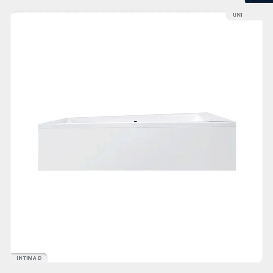 Besco Baignoire asymétrique - 170 x 125 cm - Droite - avec Habillage - Pieds - Vidage Chrome - INTIMA DUO* Baignoire Asymétrique