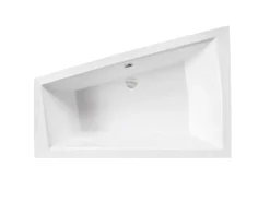 Besco Baignoire asymétrique + tablier blanc + repose tête - INTIMA DUO - 170 x 125 cm - Droite* Baignoire Asymétrique