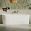 Lavaberg Baignoire asymétrique 180 x 86 x 80 cm Blanc Brillant en minéral composite - Mod. FROSK sans Trop Plein* Baignoire Asymétrique