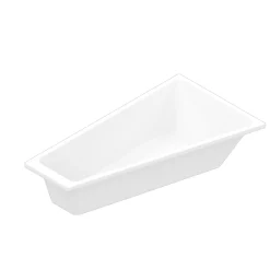 GoodHome Baignoire asymétrique droite 160x90 cm, blanc, Teesta
