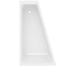 GoodHome Baignoire asymétrique gauche 160x90 cm, blanc, Teesta