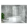 Azura Home Design Baignoire asymétrique INTEGRA 75 cm + pare baignoire - Droit - 170cm