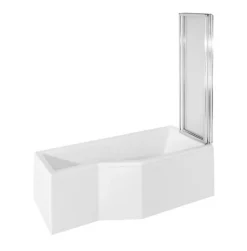 Azura Home Design Baignoire asymétrique INTEGRA 75 cm + pare baignoire - Droit - 170cm